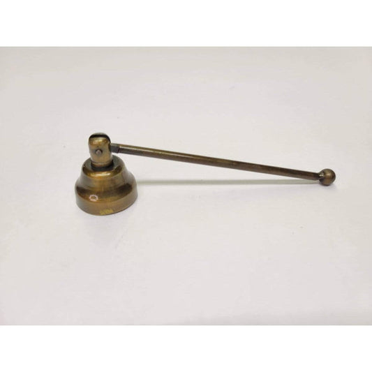 Antique honey gold finish swivel metal candle snuffer 5"l