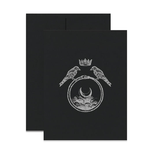 Crow Emblem Greeting Card